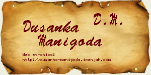 Dušanka Manigoda vizit kartica